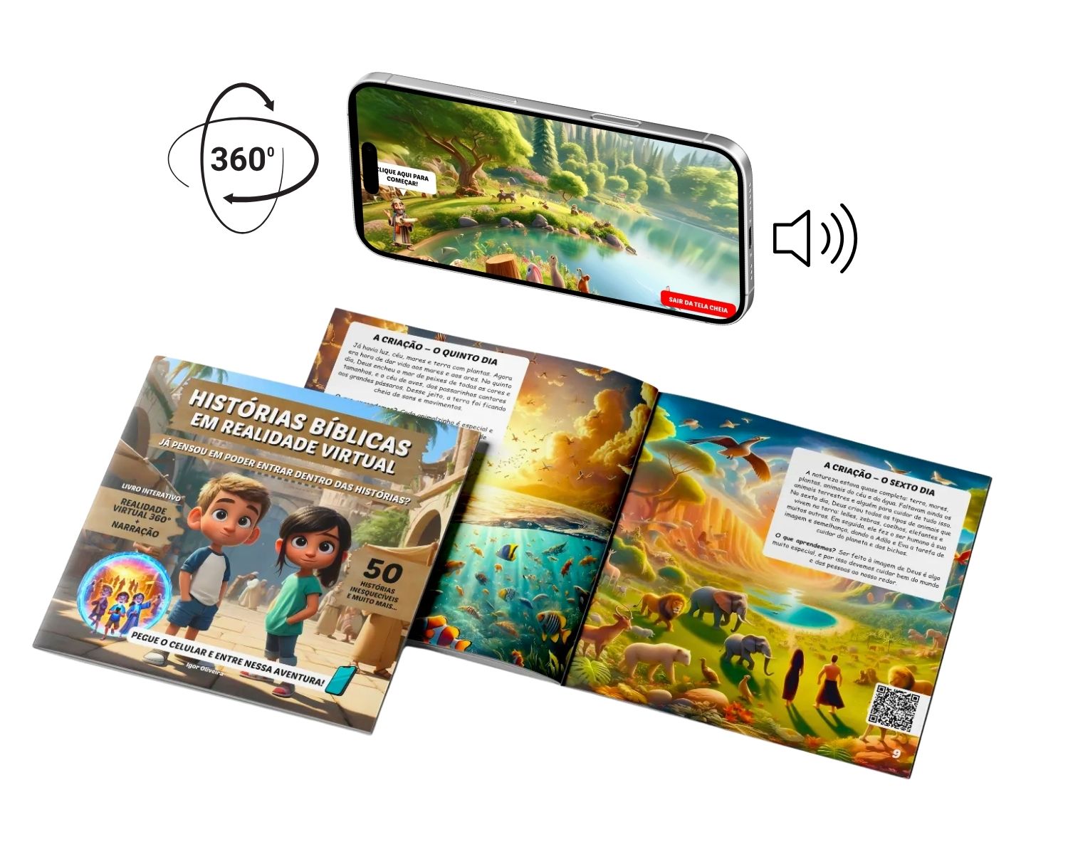 Livro Físico Infantil com Realidade Virtual